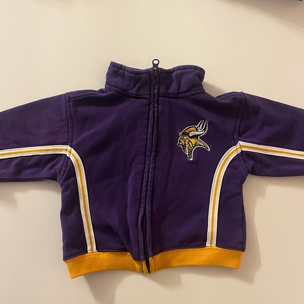 NFL Vikings Purple Baby Jacket with Gold Details